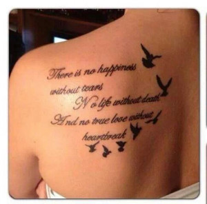 Meaningful Tattoo Quotes on Back – Bird Tattoo for Girls is creative ...