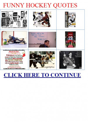 Funny Hockey Quotes And Sayings