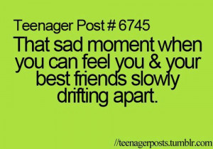 drifting apart #bestfriends #losing bestfriends #teen quotes