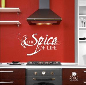 Smaller size for Spice Cabinet . Wall Decal Quote Spice of Life ...