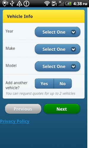 View bigger - Car Insurance Quotes Finder for Android screenshot