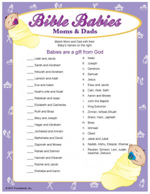 ... Mom Dads, Games Printables, Baby Shower Games, Baby Games, Bible Baby