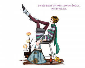 the kind of girl who every one looks at,