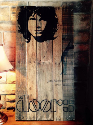 DIY Amazing Jim Morrison Pallet Wall Art