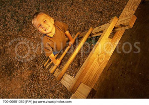Boy Climbing Tree House Ladder 700 00081382 Stock Photos Royalty ...