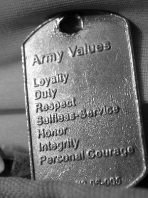 The Army Values. Things the Army taught me that I will take with me ...