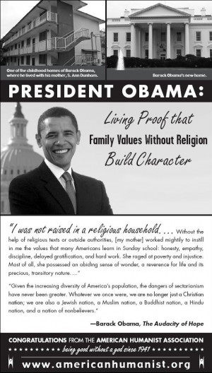 The ad uses Barack Obama’s own words about his Humanist mother to ...