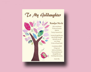 Goddaughter Personalized gift for Goddaughter Gift from Godmother