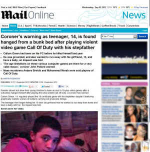 Daily Mail Uses Teen Death to Tar Call of Duty Video Game News image