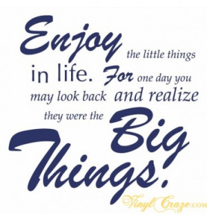 Home > Bedroom > Enjoy the little things in life - Wall Quote