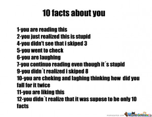10 Facts About You