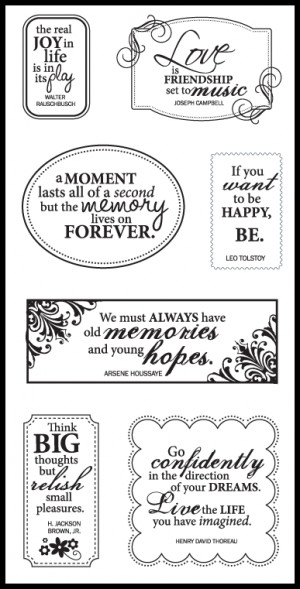 x8 clear stamps all around quotes