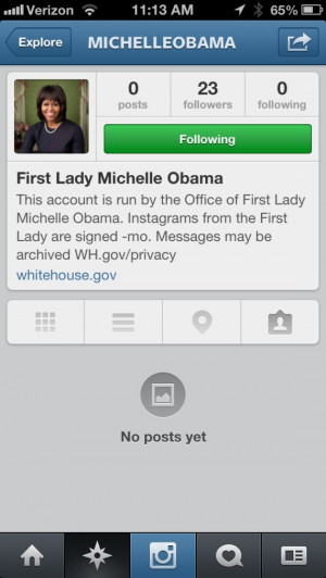 Michelle Obama's Instagram Is Here! (PHOTOS)
