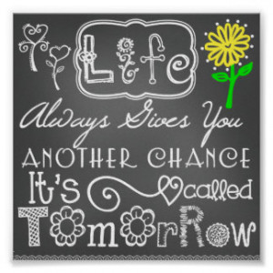 Another Chance Chalkboard Look Poster