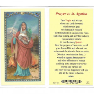 St Agatha Prayer Card