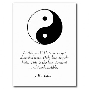 Famous Buddha Quotes - Love and Hate Post Card