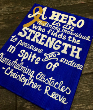 Cancer Inspirational Quote Sign - Pediatric Cancer Sign - Hero ...