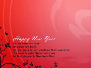 ... Book Is Called Opportunity And Its First Chapter Is New Year’s Day