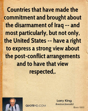 that have made the commitment and brought about the disarmament ...