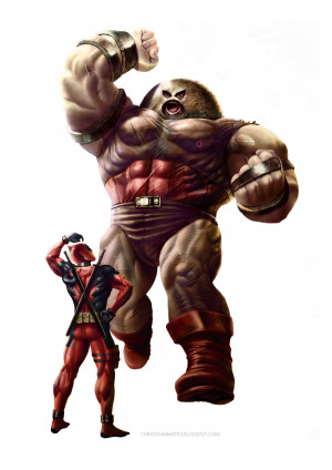 Juggernaut and Deadpool by MOROTEO56