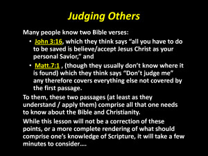 Judging Others