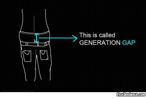 Inches of gap.. Generation Gap