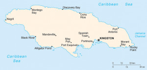 Jamaica Small Scale Map