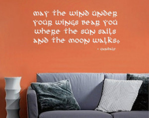 Decal Quote - Gandalf Wind un der your Wings quote - JRR Tolkien quote ...