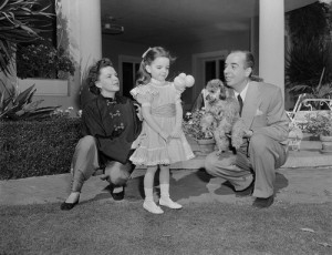 ... daughter Liza, husband Vincente Minnelli, and their cute little doggy