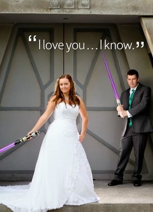 This adorable couple got to play with lightsabers on the Jedi Training ...