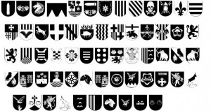 Spanish Army Shields Two Font