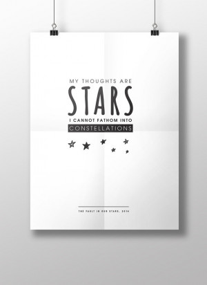 The Fault in our Stars Digital Poster Download Set of 3 Black and ...