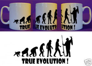 funny evolution fishermans mug the evolution of the angler mug the ...