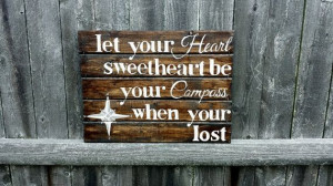 Rustic inspiration wood quote sign, music lyrics rustic wood wall art
