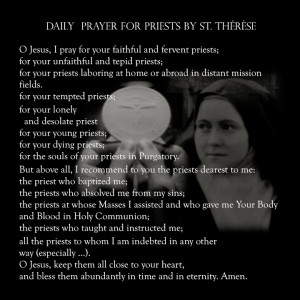 St. Therese of Lisieux's Prayer for Priests