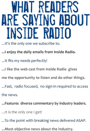 the Radio Industry News Publication Survey: The following blind survey ...