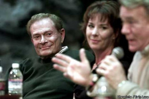 Jerry Herman broadwayposer listens to Don Pippen with Page O