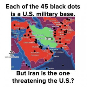 THE REAL NUCLEAR THREAT? Iran is surrounded by 45 U.S. military bases ...