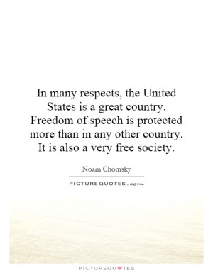In many respects, the United States is a great country. Freedom of ...