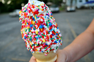 Ice cream with sprinkles