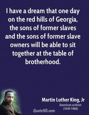 martin luther king jr quotes table of brotherhood