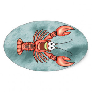 Funny Happy Lobster Sticker
