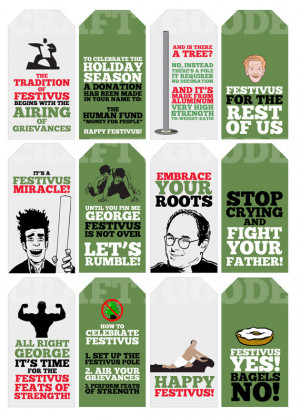 Seinfeld Festivus Quote Gift Tags | Printable | Typography