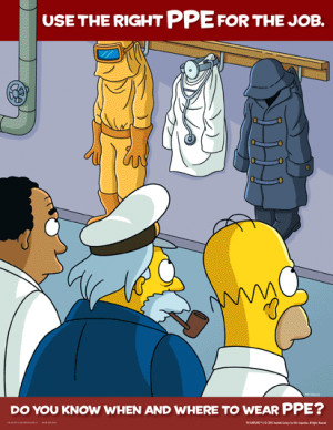 USE THE RIGHT PPE FOR THE JOB - SIMPSON SAFETY POSTER - 430 x 560 mm ...