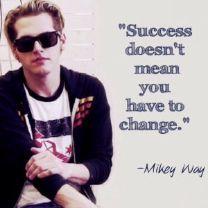 Mikey Way | quote and MAY I JUST ADD THAT HE IS WEARING A CM PUNK ...
