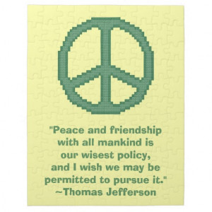 Thomas Jefferson Peace Quote Puzzle