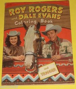 Roy Rogers Dale Evans Trigger 1951 Coloring Book Great Pictures Nice