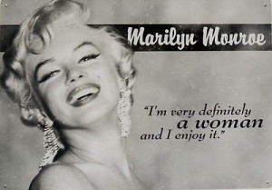 Marilyn Monroe Woman Quote Tin Sign Blond Bombshell Classic Hollywood ...