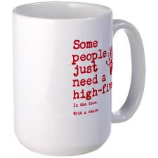 High Five in the face Large Mug for