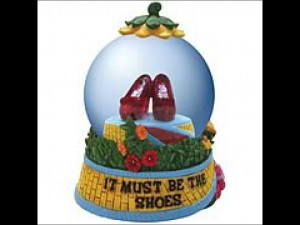 Wizard of Oz Ruby Slippers Must Be The Shoes Water Globe